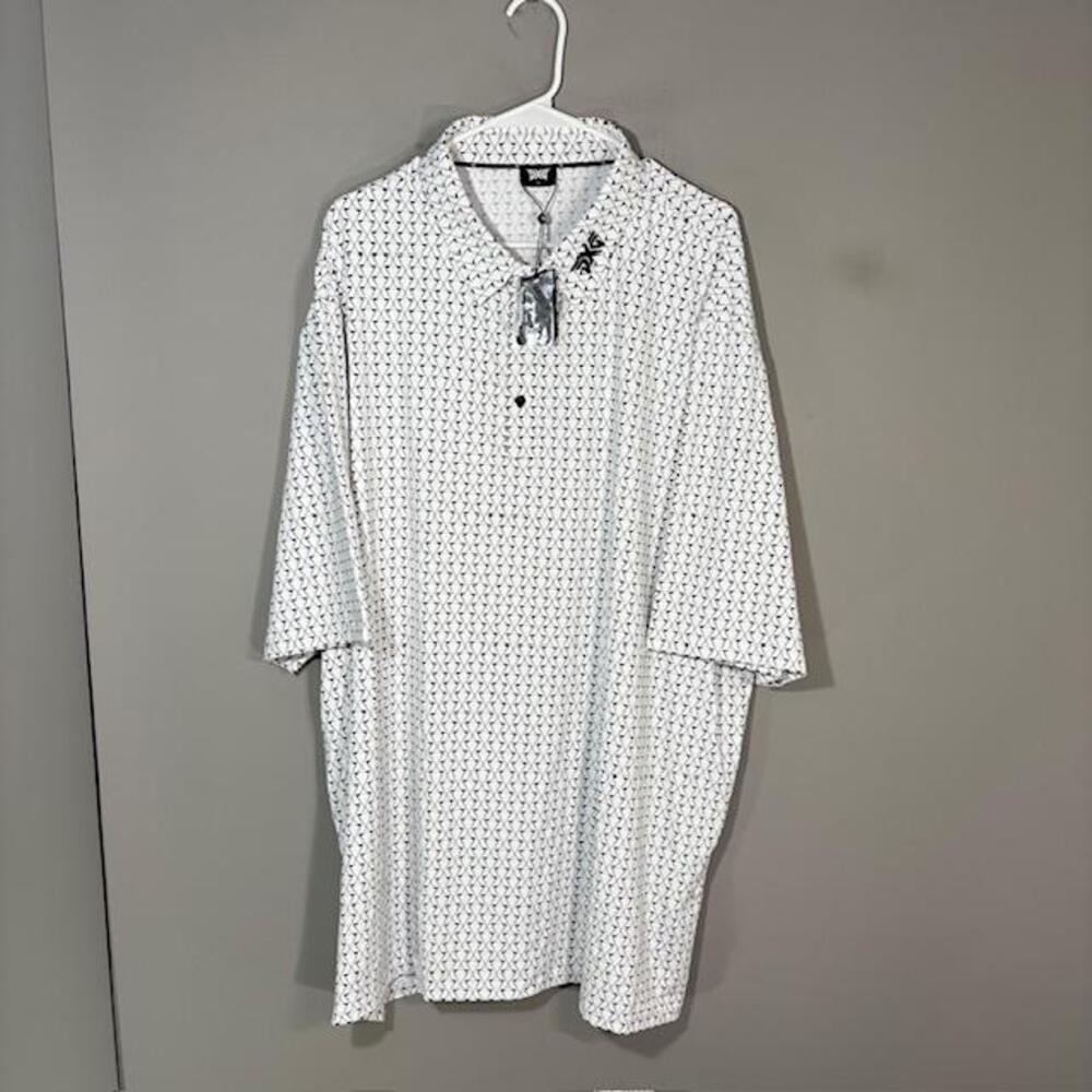 PXG Tour Crossed Driver Polo Shirt Mens 3XL Green Golf Performance Stretch Top